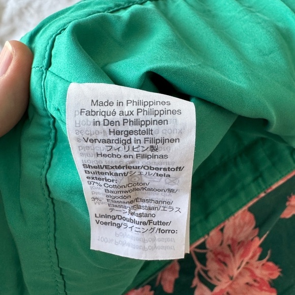 J. Crew Mercantile Women's Floral Print Pencil Skirt Green/Pink Size 14 Lined - Picture 5 of 12